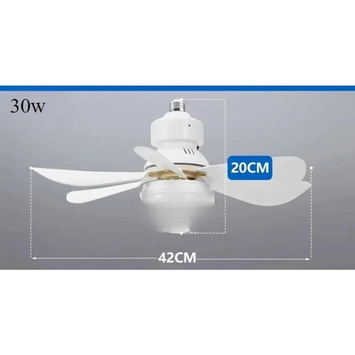 Plafonnier Ventilateur, 5 Hélices, LED 30W avec Éclairage et Télécommande
